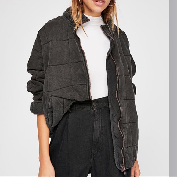 Free People Jackets & Blazers - Free People Quilted Dolman knit Jacket washed